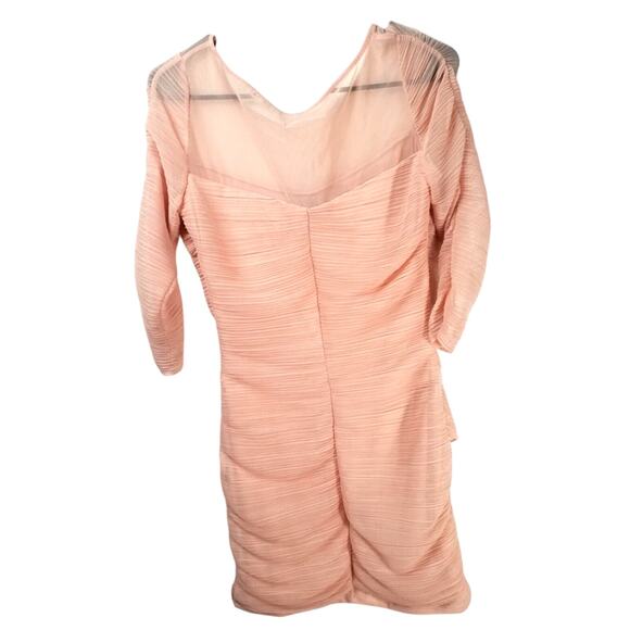 BCBGMAXAZRIA Stretch Bodycon Dress | Pink | 3/4 Sleeve | Size M - Picture 1 of 7